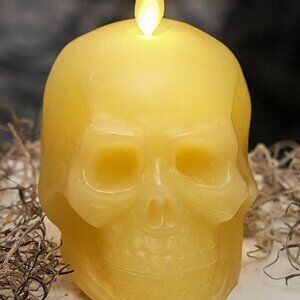 Cream Skull Candle